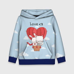 Детская толстовка 3D Влюбленные на шаре