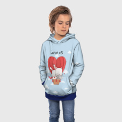 Детская толстовка 3D Влюбленные на шаре - фото 2