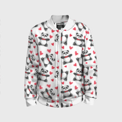 Детский бомбер 3D Панда и любовь