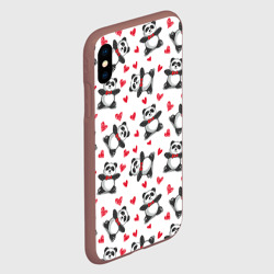 Чехол для iPhone XS Max матовый Панда и любовь - фото 2