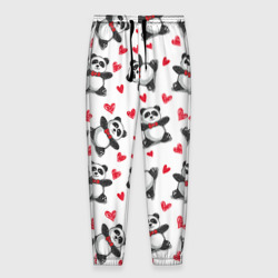 Мужские брюки 3D Панда и любовь