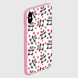 Чехол для iPhone XS Max матовый Панда и любовь - фото 2