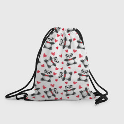 Рюкзак-мешок 3D Панда и любовь