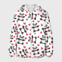 Мужская куртка 3D Панда и любовь