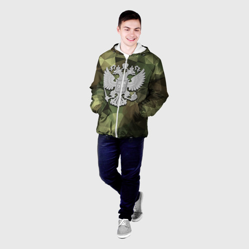 Мужская куртка 3D Камуфляж и герб, цвет 3D печать - фото 3