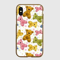 Чехол для iPhone XS Max матовый Медвежата