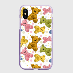 Чехол для iPhone XS Max матовый Медвежата