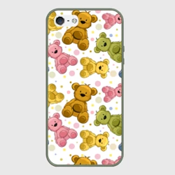 Чехол для iPhone 5/5S матовый Медвежата