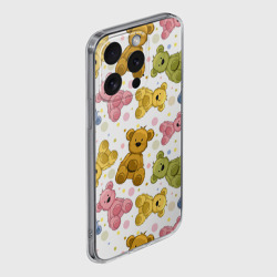 Чехол для iPhone 15 Pro Max силиконовый с защитой камеры Медвежата - фото 2