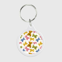 Брелок круглый Медвежата