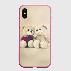 Чехол для iPhone XS Max матовый Lovely bears