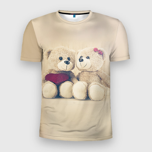 Мужская футболка 3D Slim Lovely bears, цвет 3D печать