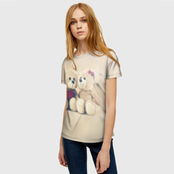 Женская футболка 3D Lovely bears - фото 2