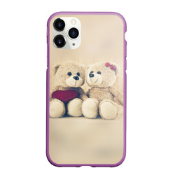 Чехол для iPhone 11 Pro Max матовый Lovely bears