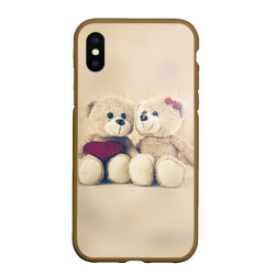 Чехол для iPhone XS Max матовый Lovely bears