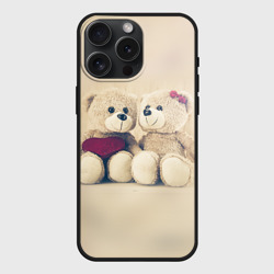 Чехол силиконовый для Apple iPhone 15 Pro Мax матовый Lovely bears