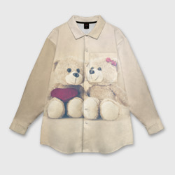 Женская рубашка oversize 3D Lovely bears