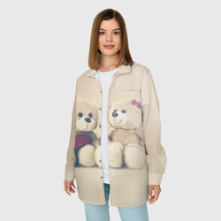 Женская рубашка oversize 3D Lovely bears - фото 2