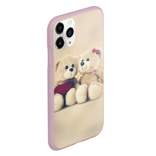 Чехол для iPhone 11 Pro матовый Lovely bears, цвет розовый - фото 3
