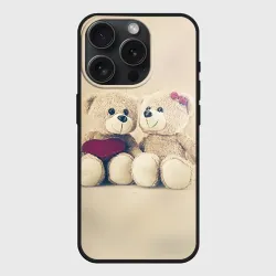 Чехол силиконовый для Apple iPhone 15 Pro матовый Lovely bears