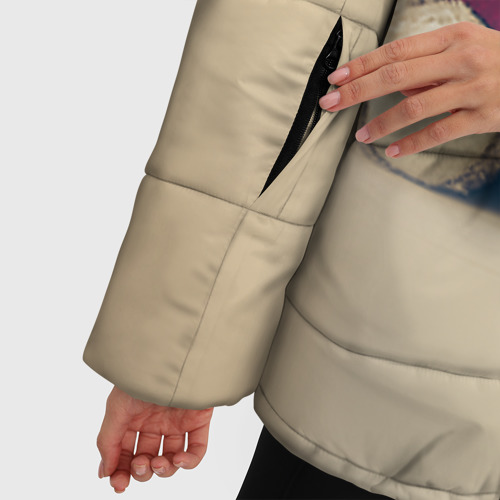 Женская зимняя куртка Oversize Lovely bears, цвет светло-серый - фото 6