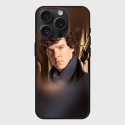 Чехол силиконовый для Apple iPhone 15 Pro Мax матовый Бенедикт Камбербэтч 1