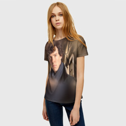Женская футболка 3D Бенедикт Камбербэтч 1 - фото 2