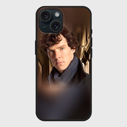 Чехол силиконовый для Apple iPhone 15 матовый Бенедикт Камбербэтч 1