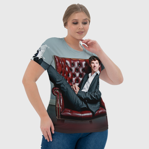 Женская футболка 3D Бенедикт Камбербэтч 2, цвет 3D печать - фото 6