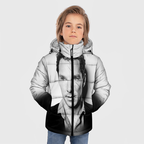 Зимняя куртка для мальчиков 3D Бенедикт Камбербэтч 3, цвет светло-серый - фото 3