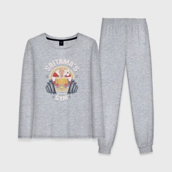 Женская пижама с лонгсливом хлопок Sitama's gym. Be stronger!