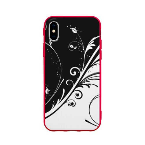 Чехол для iPhone X матовый Завитки Фото 01 Чехол для iPhone X матовый Завитки Фото 01