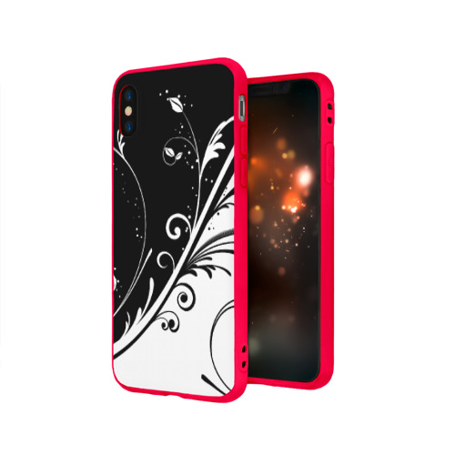 Чехол для iPhone X матовый Завитки Фото 01 Чехол для iPhone X матовый Завитки Фото 01