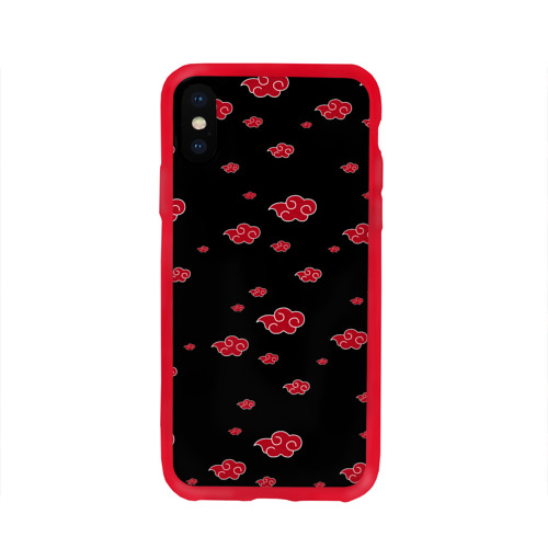 Чехол для iPhone X глянцевый Akatsuki (Кровавое облако) Фото 01 Чехол для iPhone X глянцевый Akatsuki (Кровавое облако) Фото 01