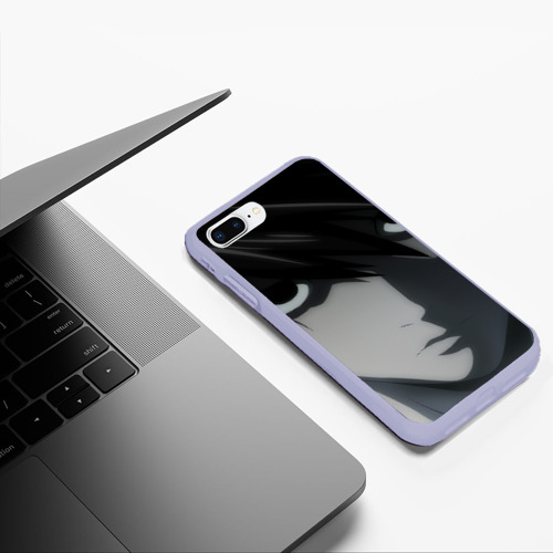 Чехол для iPhone 7Plus/8 Plus матовый L с длинными волосами, цвет светло-сиреневый - фото 5