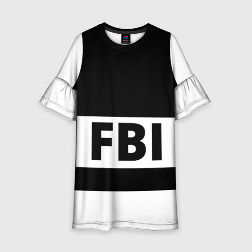 Детское платье 3D Бронежилет ФБР FBI, цвет 3D печать