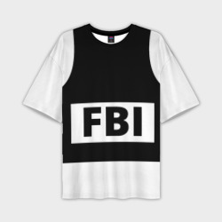 Мужская футболка oversize 3D Бронежилет ФБР FBI
