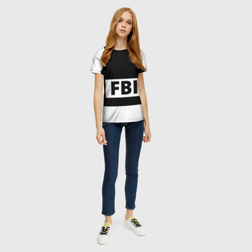 Женская футболка 3D Бронежилет ФБР FBI - фото 5