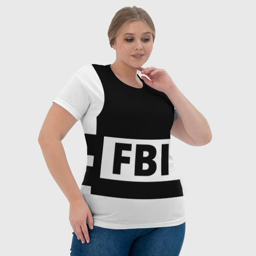 Женская футболка 3D Бронежилет ФБР FBI - фото 6