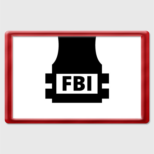 Магнит 45*70 Бронежилет ФБР FBI, цвет красный