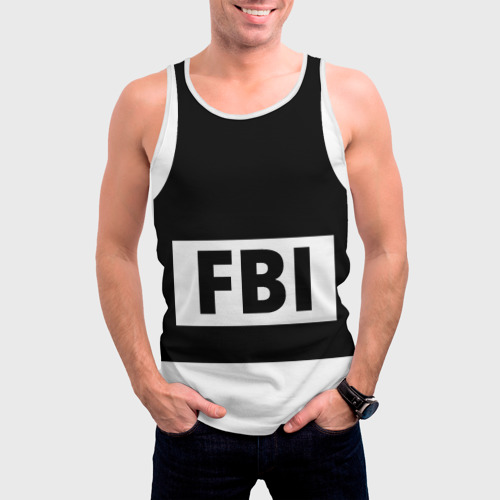 Мужская майка 3D Бронежилет ФБР FBI, цвет 3D печать - фото 3