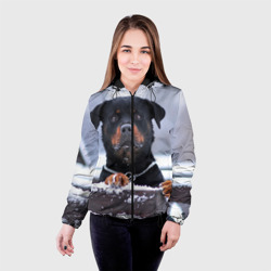 Женская куртка 3D Ротвейлер - фото 2