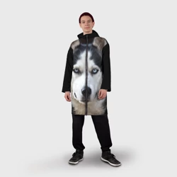 Дождевик унисекс 3D Хаски голубоглазая собака - фото 2