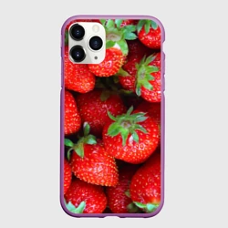 Чехол для iPhone 11 Pro матовый Клубничная