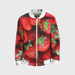 Детский бомбер 3D Клубничная