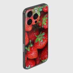 Чехол для iPhone 16 Pro Max силиконовый с защитой камеры Клубничная - фото 2