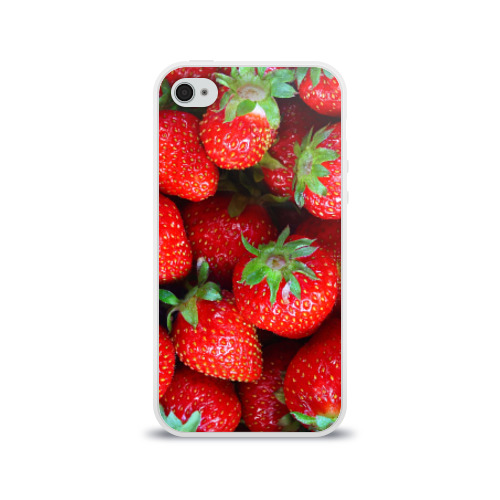 Чехол для Apple iPhone 4/4S силиконовый глянцевый Клубничная Фото 01 Чехол для Apple iPhone 4/4S силиконовый глянцевый Клубничная Фото 01