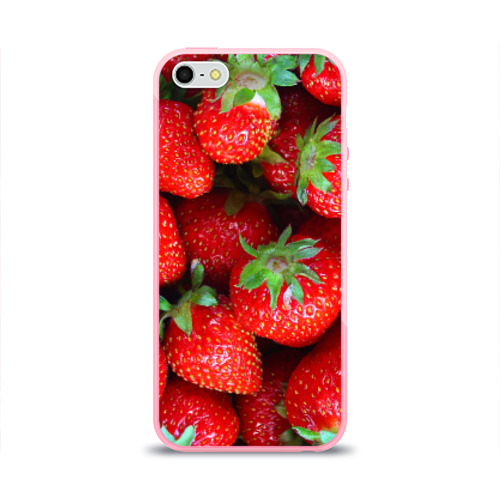Чехол для Apple iPhone 5/5S силиконовый глянцевый Клубничная Фото 01 Чехол для Apple iPhone 5/5S силиконовый глянцевый Клубничная Фото 01