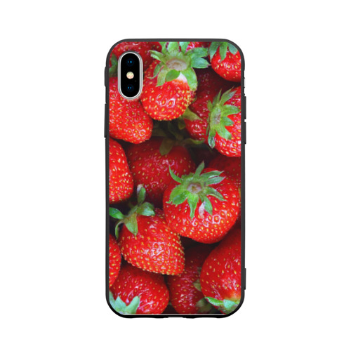 Чехол для iPhone X матовый Клубничная Фото 01 Чехол для iPhone X матовый Клубничная Фото 01