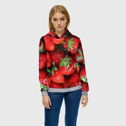 Женская толстовка 3D Клубничная - фото 2